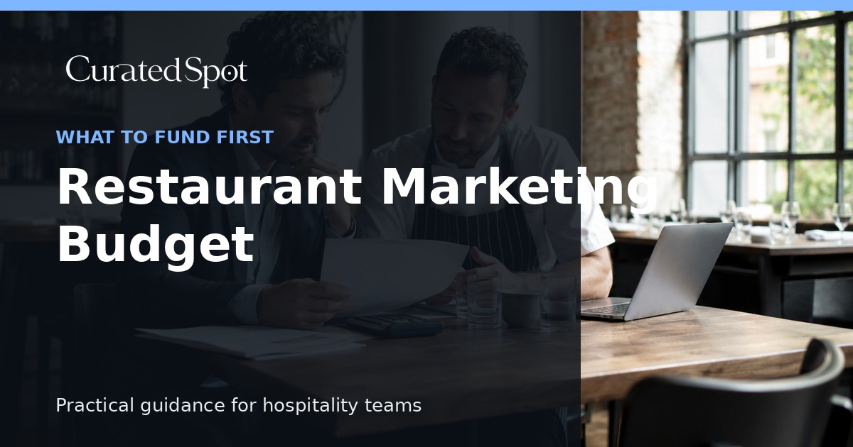Buget de Marketing pentru Restaurante: prezentat
