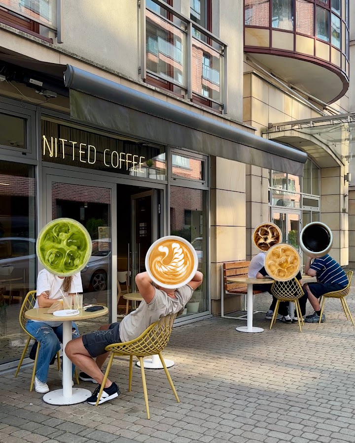 Fotografie cu Cafea Tricotată