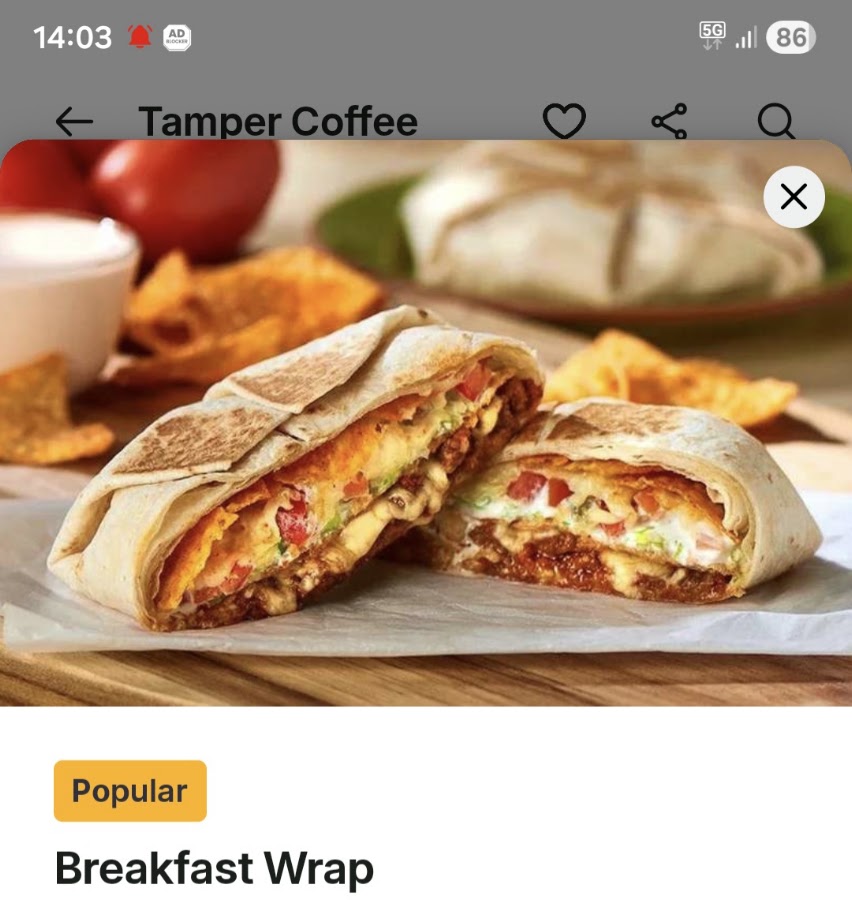 Photo of tamper coffee