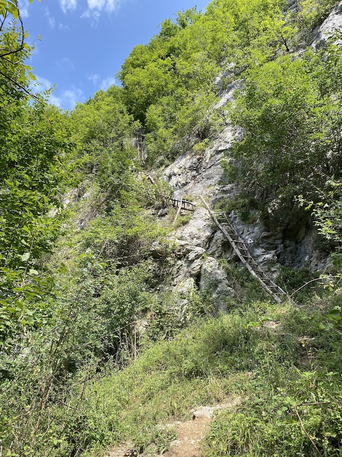 Foto von Biserica Scărişoara and Ineleţ Trail Head. Between milestone 18/19